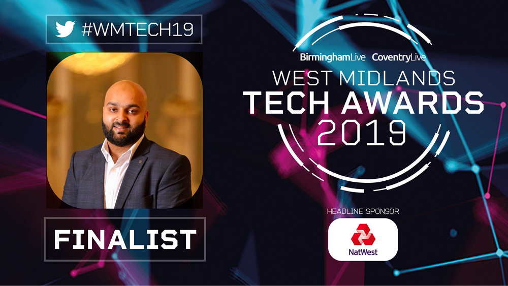 Camran Khan shortlisted for the Young Tech Talent award at the WM Tech Awards 2019